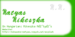 matyas mikeszka business card